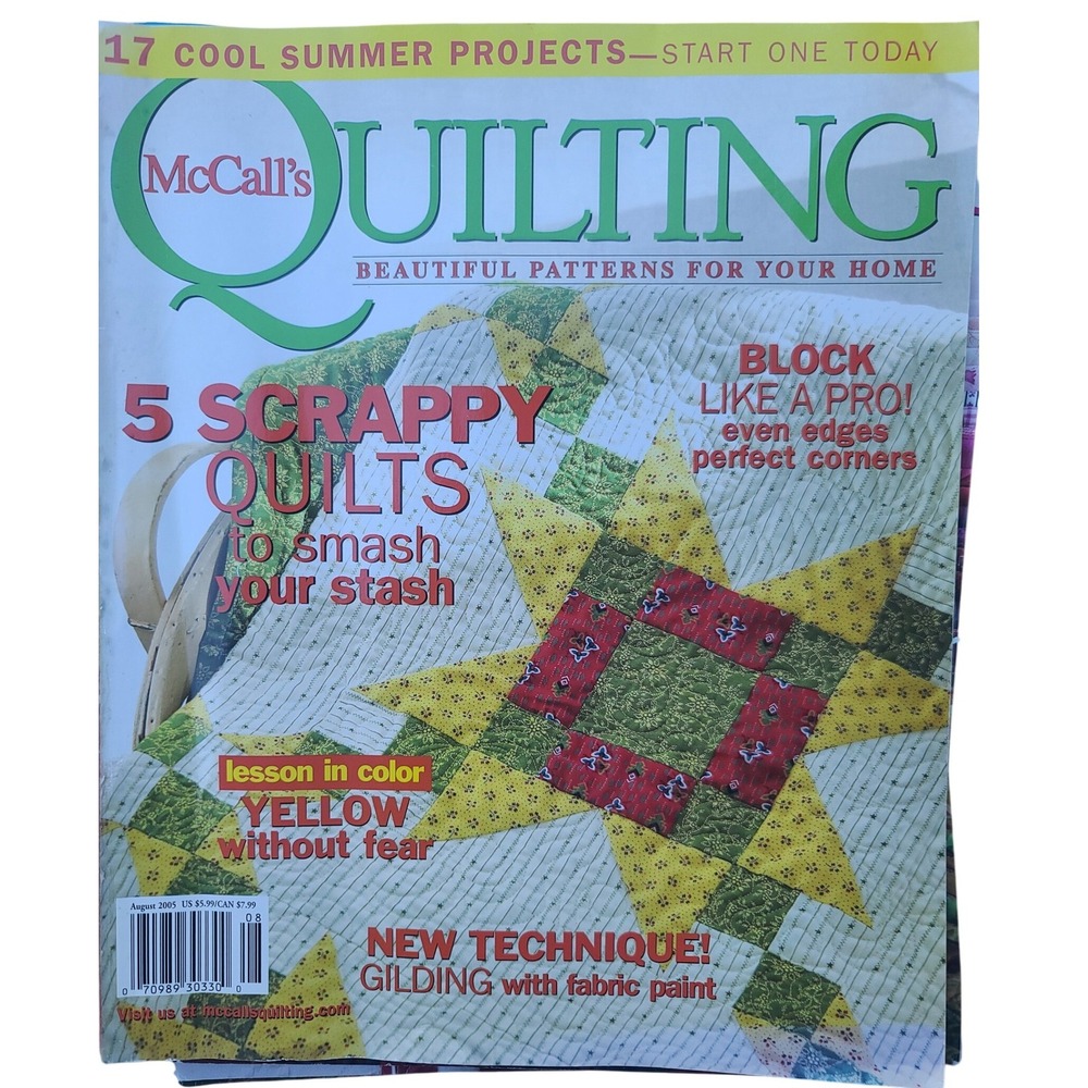 McCall's Quilting Magazine August 2005 5 Scrappy Quilts 17 Summer‎ Projects